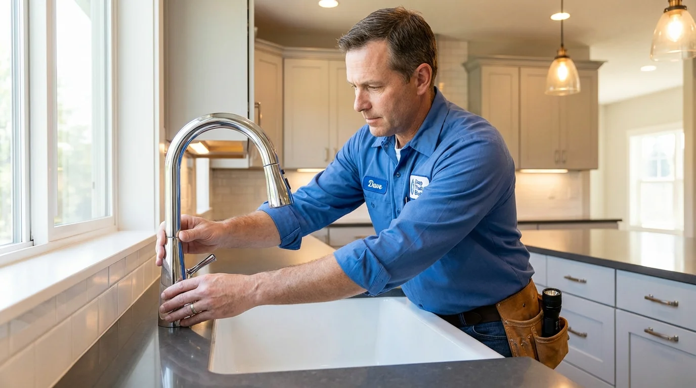 Kitchen faucet installation by Johns Plumbing LLC in Valdosta