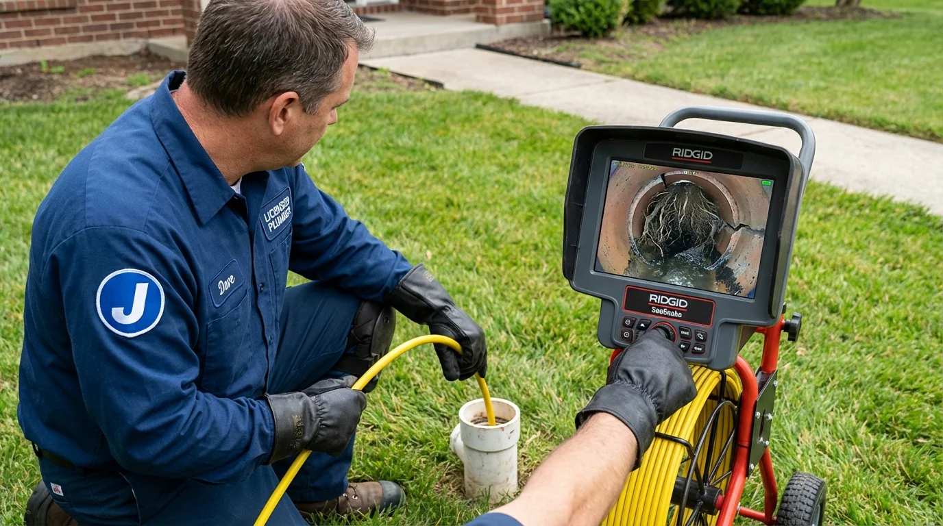 Sewer camera inspection being performed by Johns Plumbing LLC in Valdosta